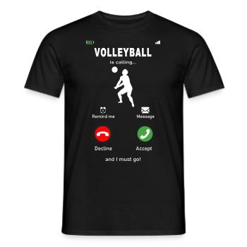Le volleyball appelle l’homme - T-shirt homme - noir - Devant - AI Model Male 178 light (178cm)