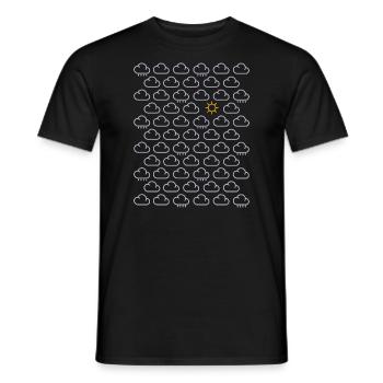 Wolken Regen Sonne 2 - Männer T-Shirt - Schwarz - Vorne - AI Model Male 178 light (178cm)