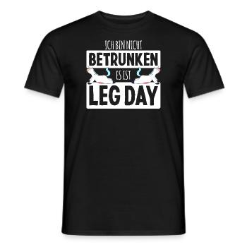 Lustige Leg Day Sprüche Bodybuilding Fitness Gym - Männer T-Shirt - Schwarz - Vorne - AI Model Male 178 light (178cm)