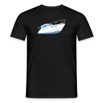Bateau à moteur Bateau de sport Bateaux de plaisance - T-shirt homme - noir - Devant - AI Model Male 178 light (178cm)