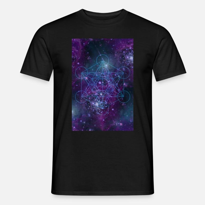 Sacred Geometry Metatron Cube Universe - Men’s T-shirt - black