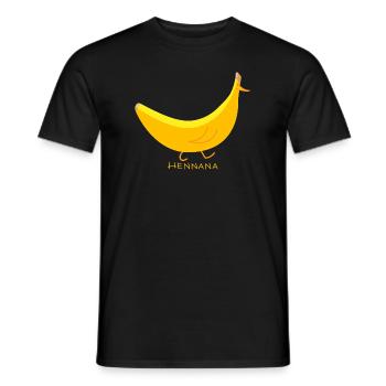 Lustiges Huhn als Banane (b) - Männer T-Shirt - Schwarz - Vorne - AI Model Male 178 light (178cm)