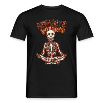 namaste withces yoga skull pour halloween - T-shirt homme - noir - Devant - AI Model Male 178 light (178cm)