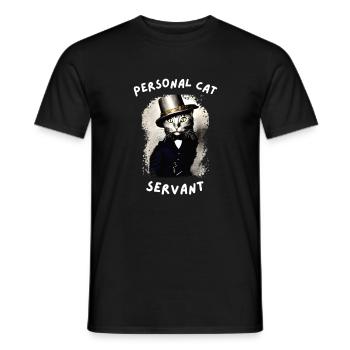 Personal Cat Servant - Men's T-Shirt - black - Front - AI Model Male 178 light (178cm)
