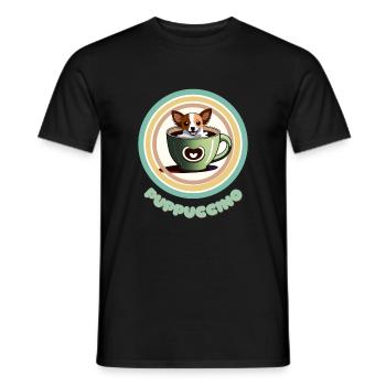 Coffee Dog Puppuccino T-Shirt - T-shirt homme - noir - Devant - AI Model Male 178 light (178cm)