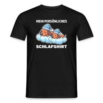 Schlafshirt Dachshund Dackel Geschenk - Männer T-Shirt - Schwarz - Vorne - AI Model Male 178 light (178cm)