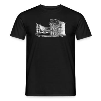 Kolosseum Souvenir - Männer T-Shirt - Schwarz - Vorne - AI Model Male 178 light (178cm)
