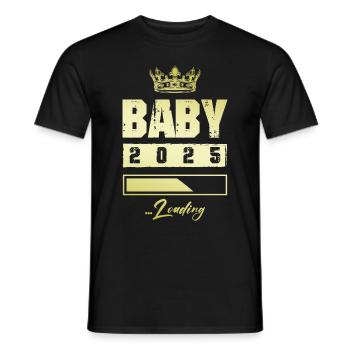 Baby 2025 Loading - Männer T-Shirt - Schwarz - Vorne - AI Model Male 178 light (178cm)