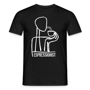 Espressionist - Espresso - Coffee Drink - Men's T-Shirt - black - Front - AI Model Male 178 light (178cm)