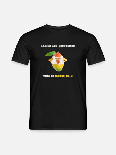 90s Sport Frucht Motiv Mango No. 5 - Männer T-Shirt - Schwarz