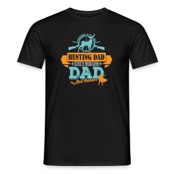 Jäger Vater Papa cooler - Männer T-Shirt - Schwarz - Vorne - AI Model Male 178 light (178cm)