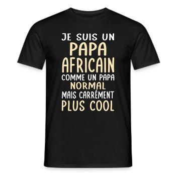 Papa Africain comme un papa normal plus cool - T-shirt homme - noir - Devant - AI Model Male 178 light (178cm)