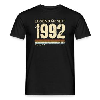 31. Geburtstag 31 Jahre Retro Legendär seit 1992 - Männer T-Shirt - Schwarz - Vorne - AI Model Male 178 light (178cm)
