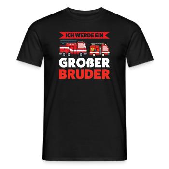 Großer Bruder Feuerwehr Kinder Geschenk - Männer T-Shirt - Schwarz - Vorne - AI Model Male 178 light (178cm)