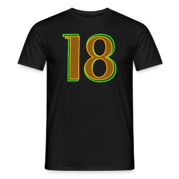 18th birthday - Men's T-Shirt - black - Front - AI Model Male 178 light (178cm)