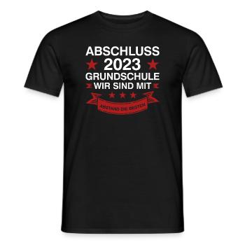 Grundschule Abschluss 2023 Grundschulabschluss Ges - Männer T-Shirt - Schwarz - Vorne - AI Model Male 178 light (178cm)