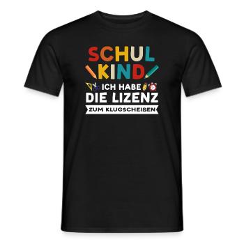 Schulkind Anfang Schulstart Geschenk - Männer T-Shirt - Schwarz - Vorne - AI Model Male 178 light (178cm)