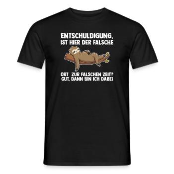 Faultier Sarkasmus Sarkastisch Geschenk - Männer T-Shirt - Schwarz - Vorne - AI Model Male 178 light (178cm)