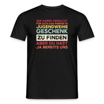 Jugendweihe Jugend Erwachsen Werden Geschenk - Männer T-Shirt - Schwarz - Vorne - AI Model Male 178 light (178cm)