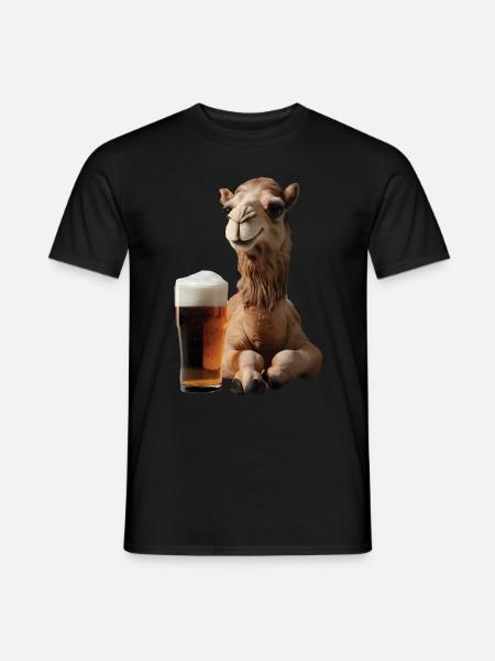 Kamel Bier - Männer T-Shirt - Schwarz