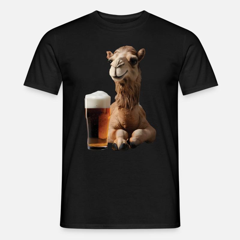 Kamel Bier - Männer T-Shirt - Schwarz