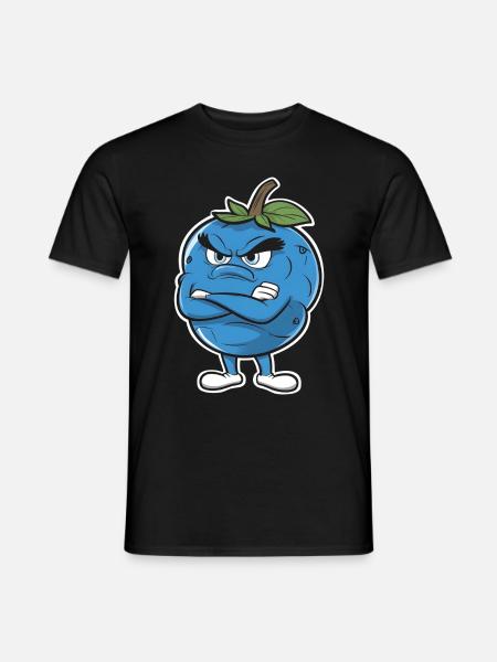 Blaubeere - Männer T-Shirt - Schwarz