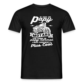 Opa Biker Motorrad - Männer T-Shirt - Schwarz - Vorne - AI Model Male 178 light (178cm)