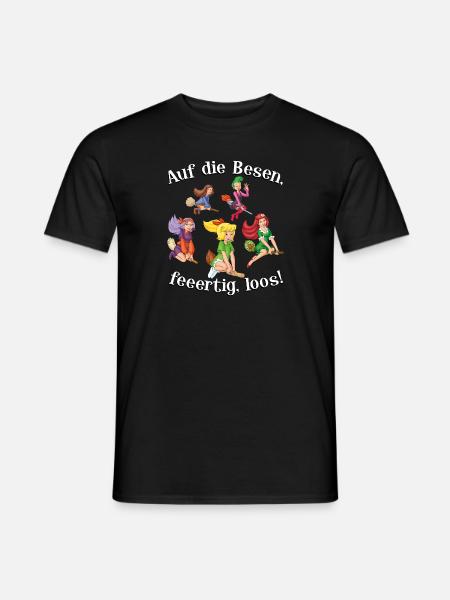 Bibi Blocksberg Junghexen Besen Freunde - Männer T-Shirt - Schwarz