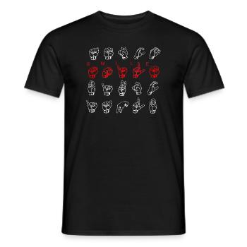 Énigme smile - DGS Streetwear - T-shirt homme - noir - Devant - AI Model Male 178 light (178cm)
