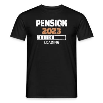 Pension 2023 Loading - Männer T-Shirt - Schwarz - Vorne - AI Model Male 178 light (178cm)