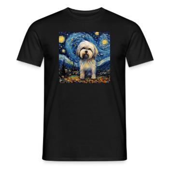 Nuit étoilée de Lhassa Apso - T-shirt homme - noir - Devant - AI Model Male 178 light (178cm)