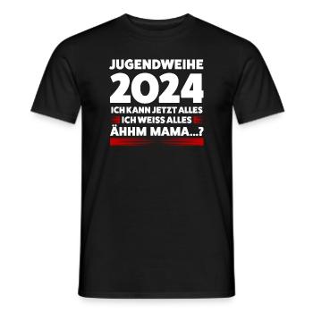Jugendweihe 2024 Jugend Jugendfeier 2024 Geschenk - Männer T-Shirt - Schwarz - Vorne - AI Model Male 178 light (178cm)