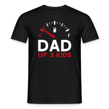 DAD OF 3 KIDS DAD THREE KIDS FATHER'S DAY - Men's T-Shirt - black - Front - AI Model Male 178 light (178cm)