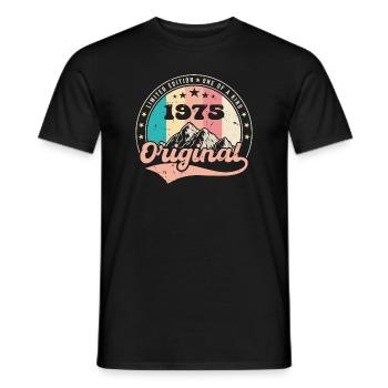 Geburtstagsgeschenk 1975 Frauen | Jahrgang 1975 - Männer T-Shirt - Schwarz - Vorne - AI Model Male 178 light (178cm)