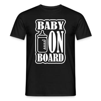 Baby on Board - Männer T-Shirt - Schwarz - Vorne - AI Model Male 178 light (178cm)