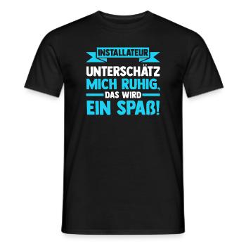 Installateur Beruf Installateure Geschenk - Männer T-Shirt - Schwarz - Vorne - AI Model Male 178 light (178cm)