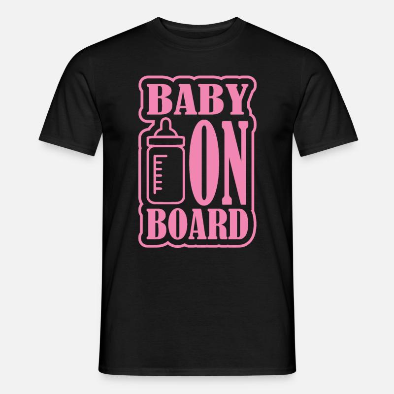 Baby on Board - Männer T-Shirt - Schwarz