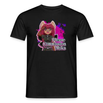Please Commission Moka - Men's T-Shirt - black - Front - AI Model Male 178 light (178cm)