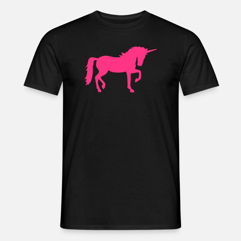 Einhorn - Männer T-Shirt - Schwarz