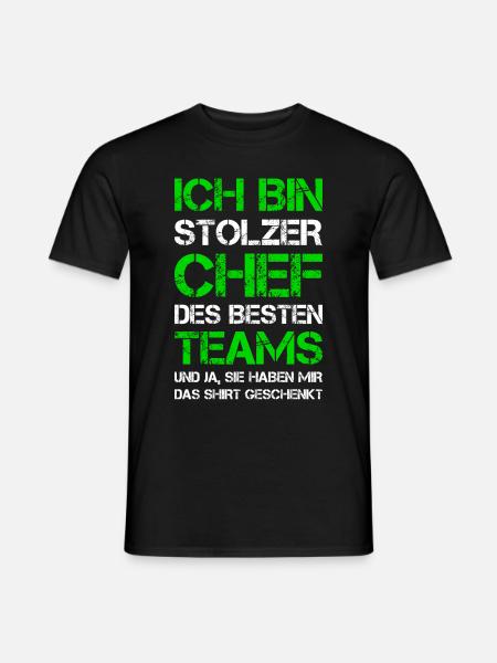 Stolzer Chef Des Besten Teams Geschenk Mitarbeiter - Männer T-Shirt - Schwarz