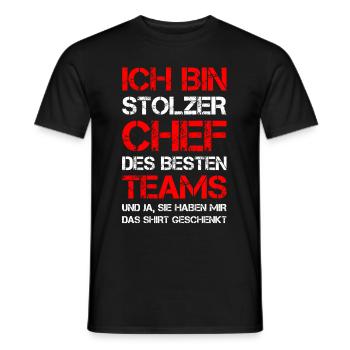STolzer Chef Des Besten Teams Shirt Geschenkt Fun - Männer T-Shirt - Schwarz - Vorne - AI Model Male 178 light (178cm)