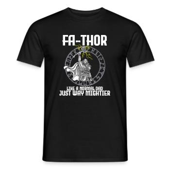 Fa Thor Papa Vatertag Vater Geschenk coole Sprüche - Männer T-Shirt - Schwarz - Vorne - AI Model Male 178 light (178cm)