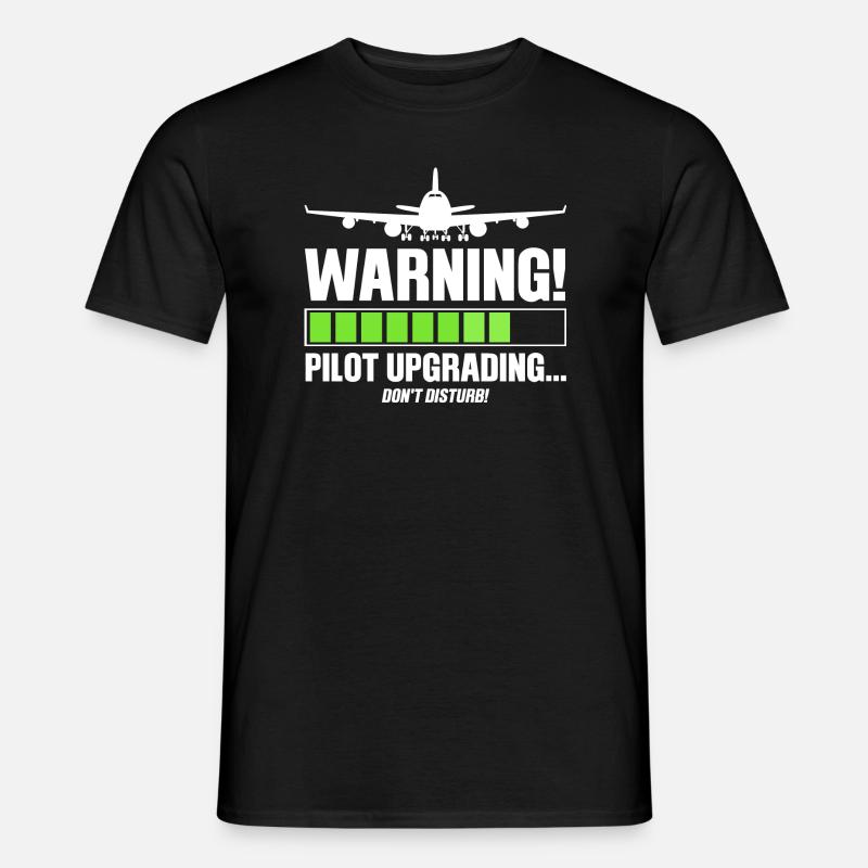 Pilot Pilot Flugzeug Geschenk - Männer T-Shirt - Schwarz