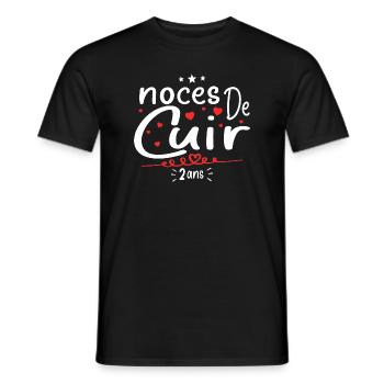 Noces de Cuir - T-shirt homme - noir - Devant - AI Model Male 178 light (178cm)