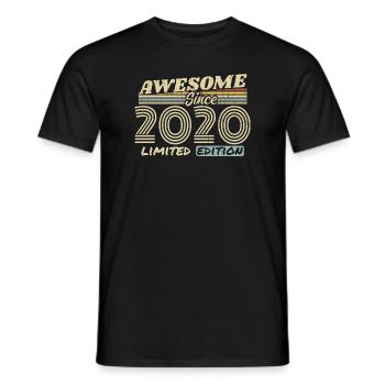 Vintage 2020 Rétro - Cadeau D’anniversaire 2020 - T-shirt homme - noir - Devant - AI Model Male 178 light (178cm)