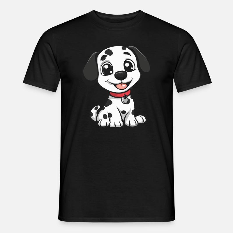 Dalmatiner Hund Sød - Mænd T-shirt - sort