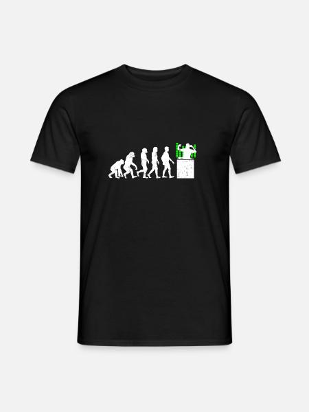 Evolution DJ Disc Jockey - Männer T-Shirt - Schwarz