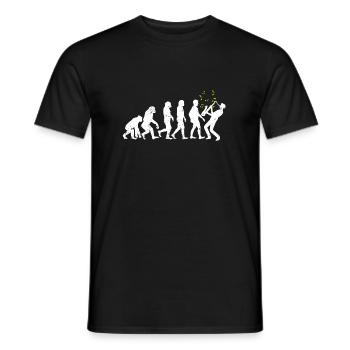 Evolution Jazz Sax Saxophone Musician - Männer T-Shirt - Schwarz - Vorne - AI Model Male 178 light (178cm)
