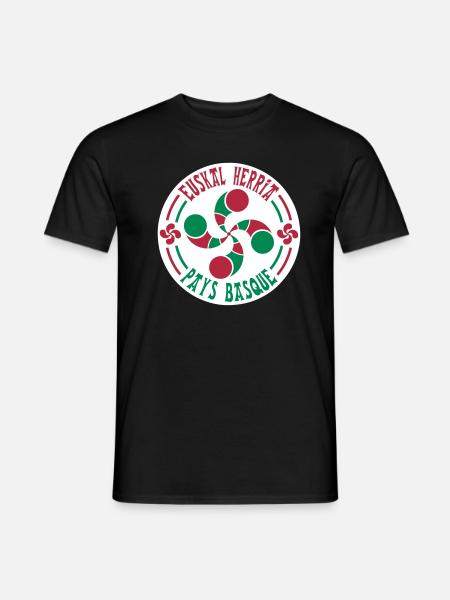 croix basque lauburu 59 - T-shirt homme - noir