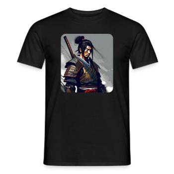 Stolzer Samurai Japan Asia Kendo Karate Ninja Judo - Männer T-Shirt - Schwarz - Vorne - AI Model Male 178 light (178cm)